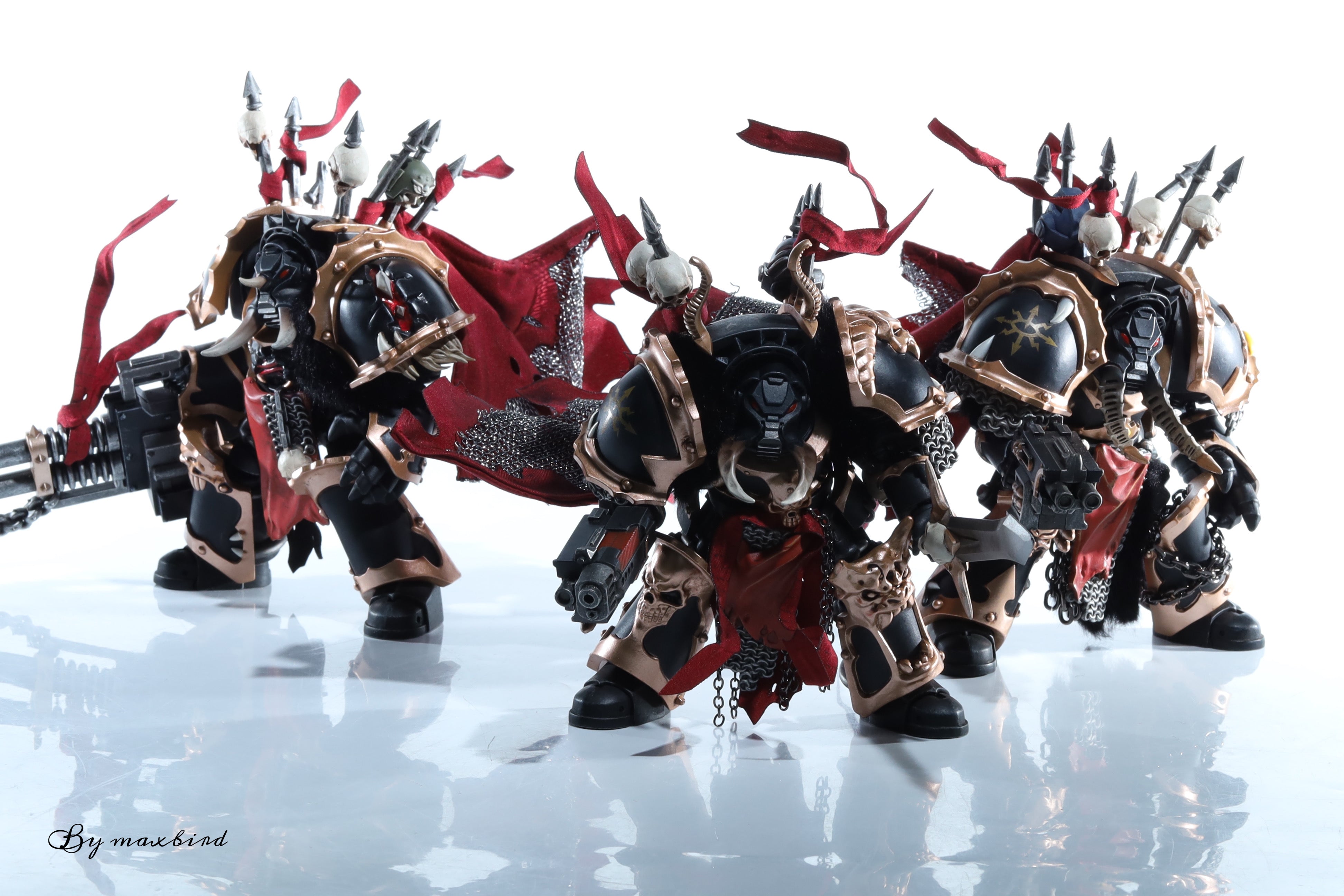 【IN STOCK】Custom cape set for Joytoy Warhammer 40000 Chaos Space Marines Black Legion Chaos Terminator